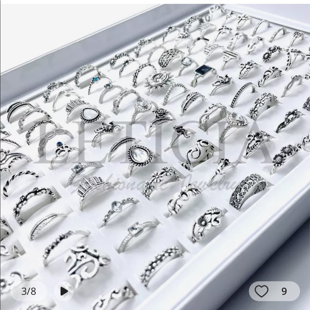 Gold and silver rings